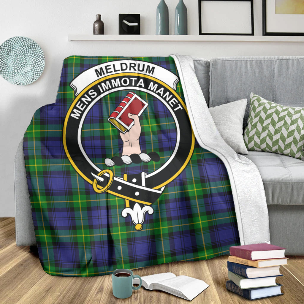 meldrum-tartab-blanket-with-family-crest