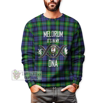 Meldrum Tartan Sweatshirt with Family Crest DNA In Me Style