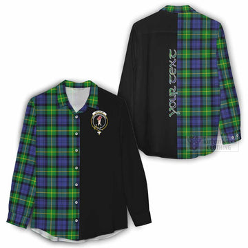 Meldrum Tartan Women's Casual Shirt with Family Crest and Half Of Me Style