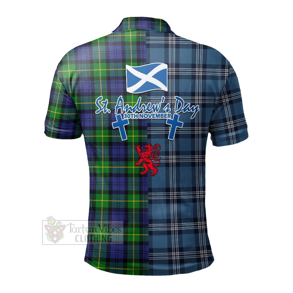 Tartan Vibes Clothing Meldrum Tartan Polo Shirt Happy St. Andrew's Day Half Tartan Style