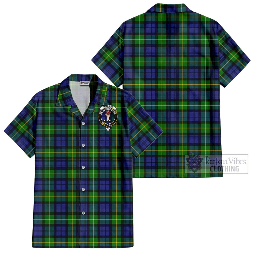 Meldrum Tartan Cotton Hawaiian Shirt with Family Crest Kid - Tartan Vibes Clothing