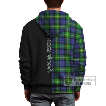 Meldrum Tartan Hoodie with Family Crest and Half Of Me Style - Tartan Vibes Clothing