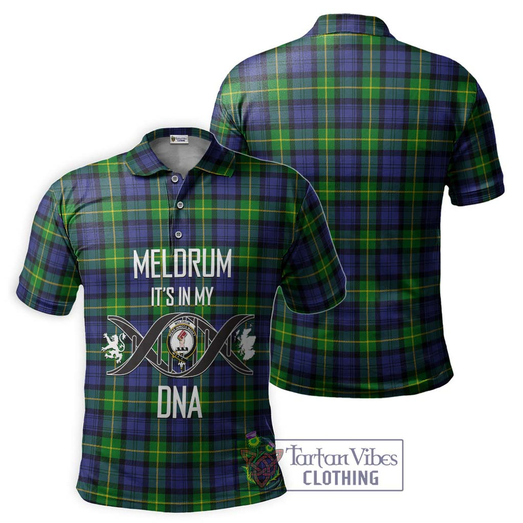 Meldrum Tartan Polo Shirt with Family Crest DNA In Me Style - Tartanvibesclothing Shop