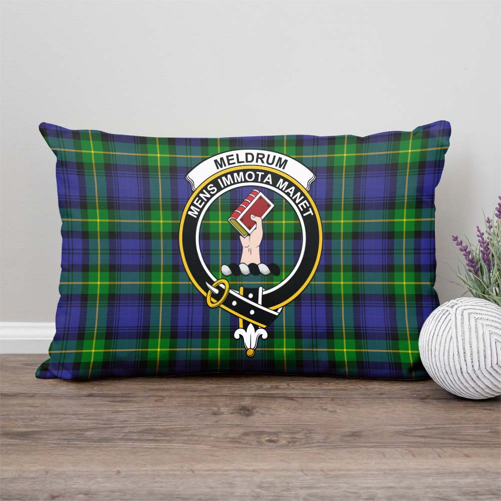 Meldrum Tartan Pillow Cover with Family Crest Rectangle Pillow Cover - Tartanvibesclothing