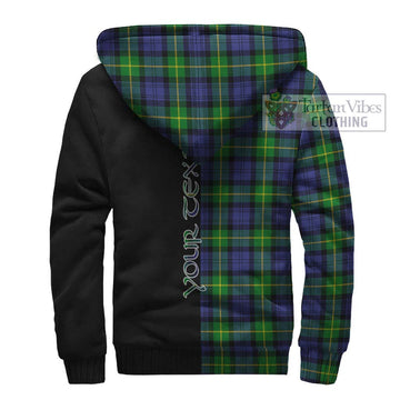 Meldrum Tartan Sherpa Hoodie with Family Crest and Half Of Me Style