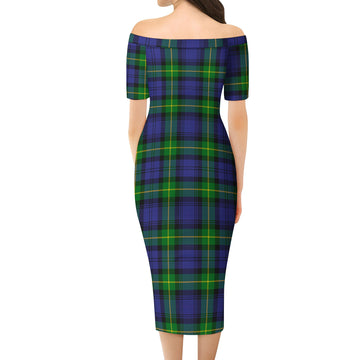 Meldrum Tartan Off Shoulder Lady Dress