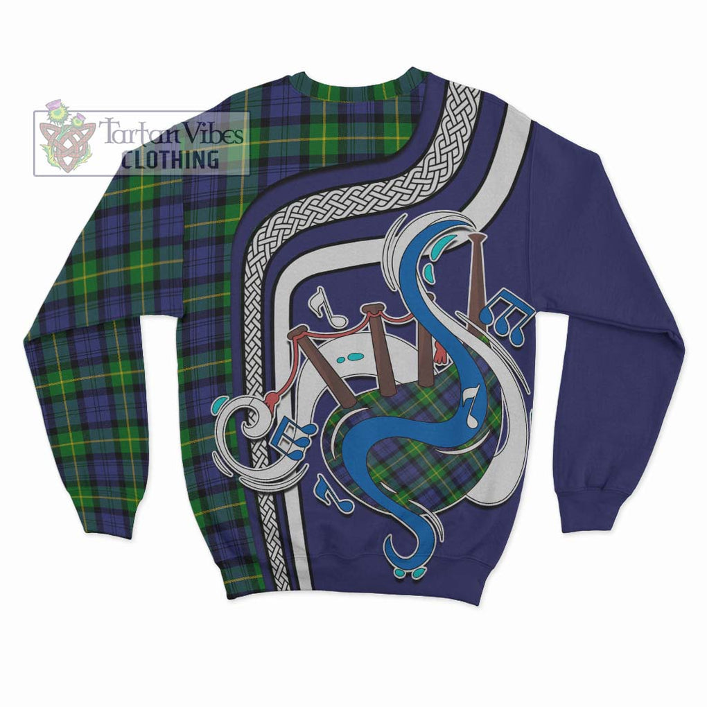 Tartan Vibes Clothing Meldrum Tartan Sweatshirt with Epic Bagpipe Style