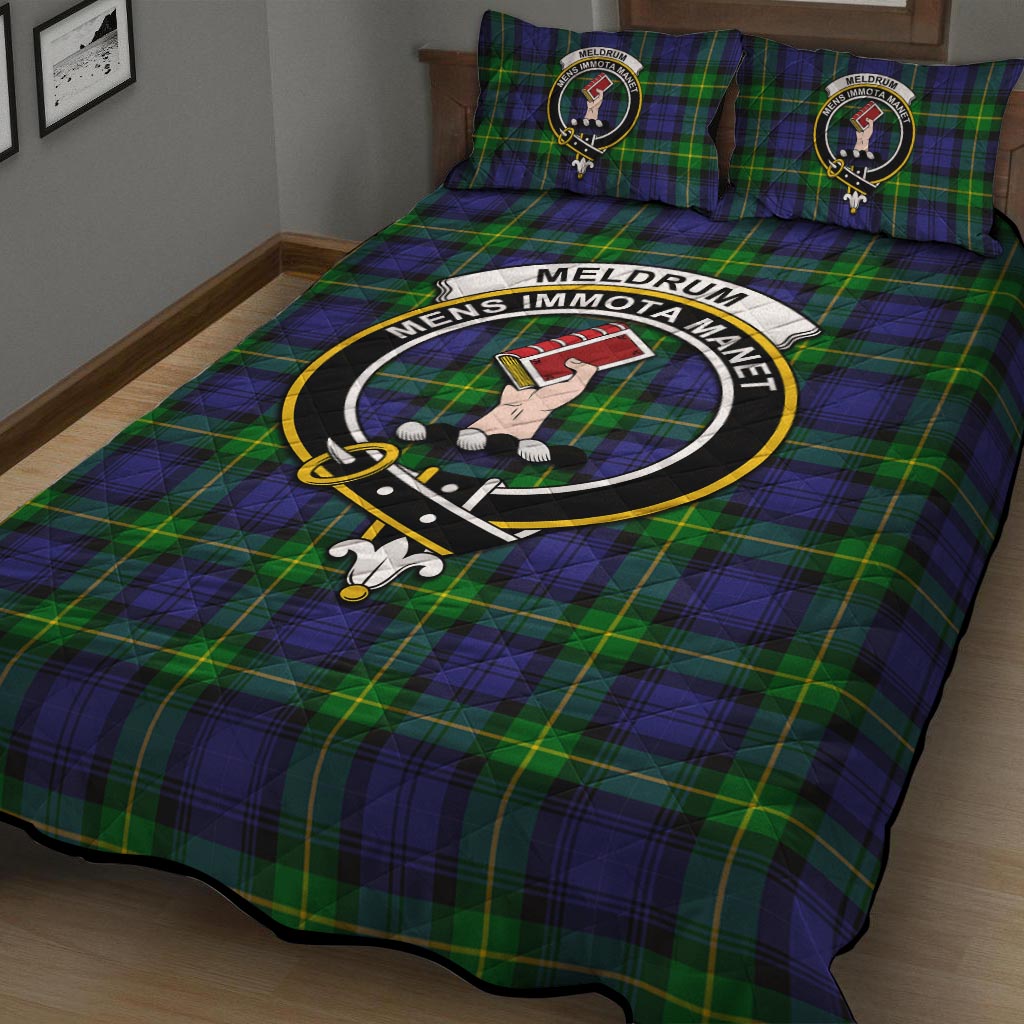 Meldrum Tartan Quilt Bed Set with Family Crest - Tartan Vibes Clothing