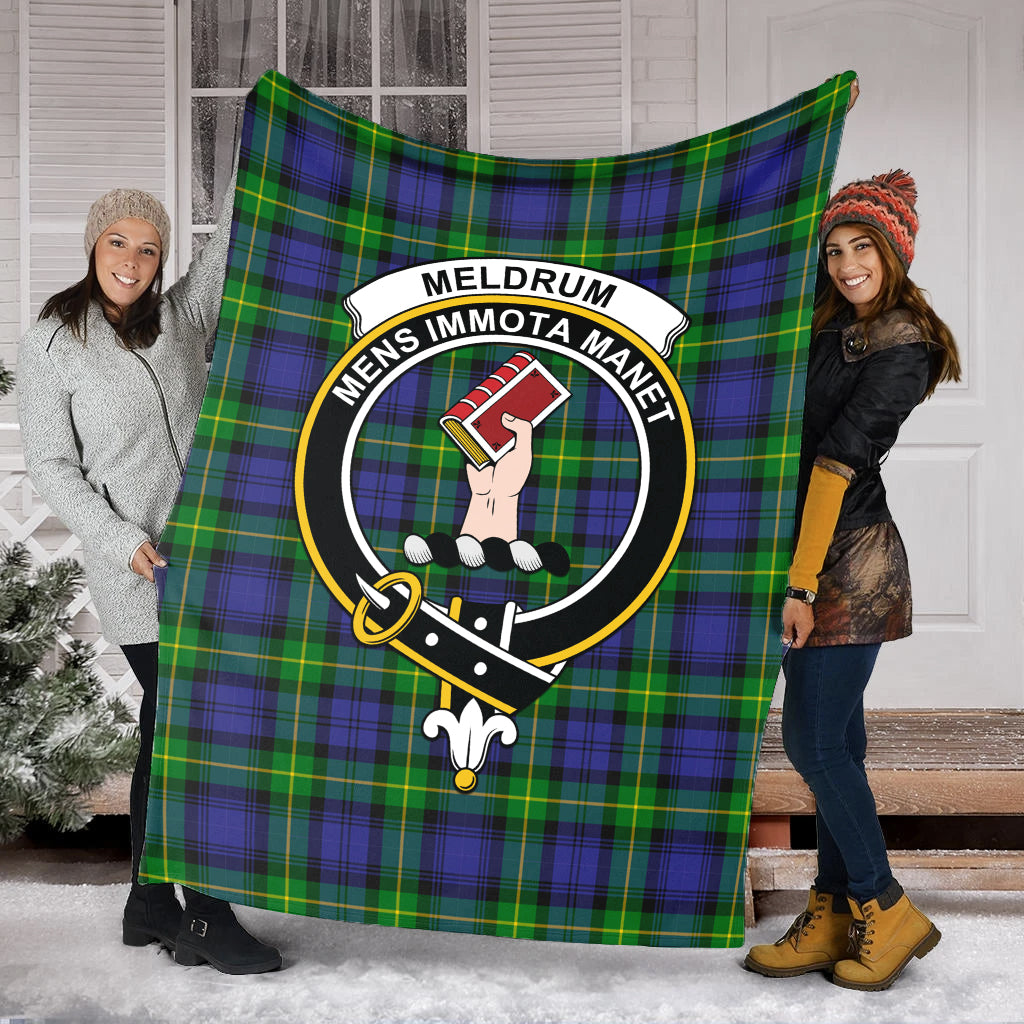 meldrum-tartab-blanket-with-family-crest