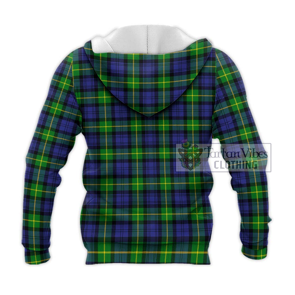 Meldrum Tartan Knitted Hoodie with Family Crest DNA In Me Style - Tartanvibesclothing Shop