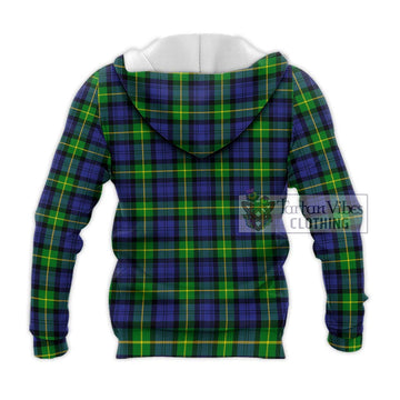 Meldrum Tartan Knitted Hoodie with Family Crest DNA In Me Style