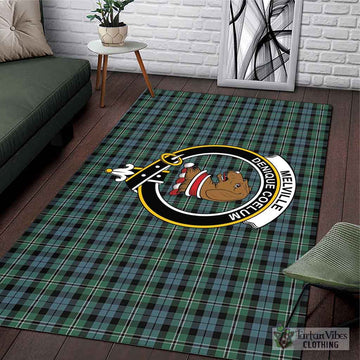 Melville Tartan Area Rug with Family Crest