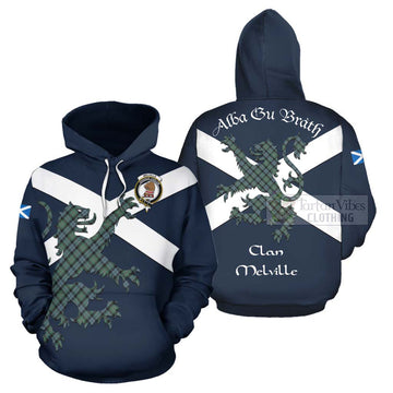 Melville Tartan Lion Rampant Hoodie Proudly Display Your Heritage with Alba Gu Brath and Clan Name