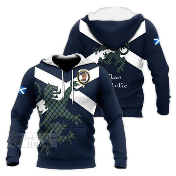 Melville Tartan Lion Rampant Knitted Hoodie Proudly Display Your Heritage with Alba Gu Brath and Clan Name