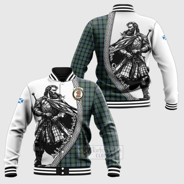 Melville Tartan Clan Crest Baseball Jacket with Highlander Warrior Celtic Style Unisex - Tartan Vibes Clothing