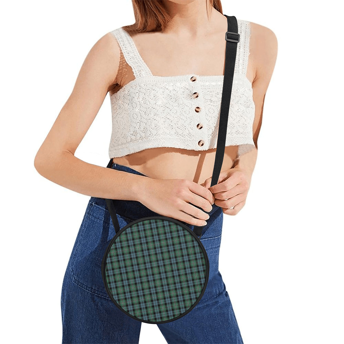 Melville Tartan Round Satchel Bags One Size 9*9*2.7 inch - Tartan Vibes Clothing
