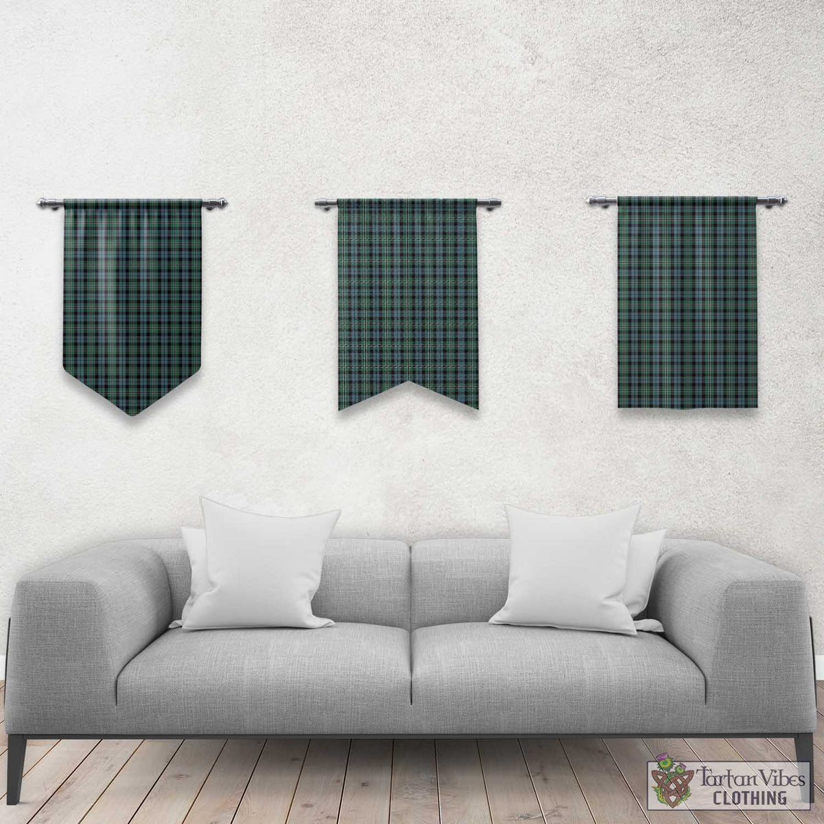Melville Tartan Gonfalon, Tartan Banner Rectangle - Tartan Vibes Clothing