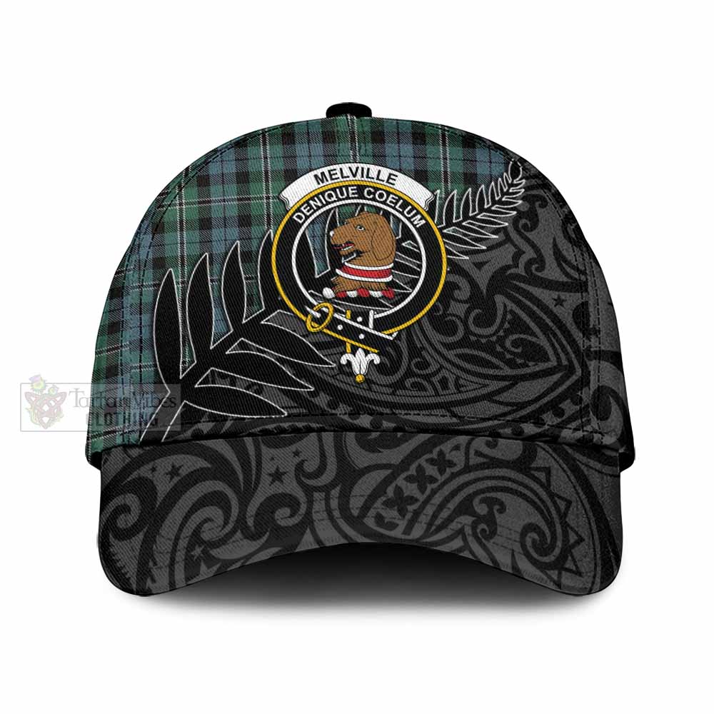 Tartan Vibes Clothing Melville Tartan Classic Cap with New Zealand Silver Fern Half Style