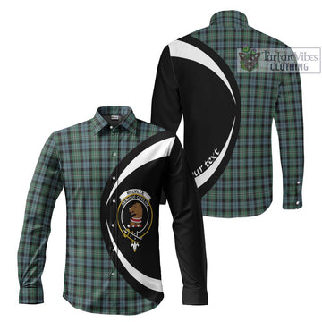 Melville Tartan Long Sleeve Button Up with Family Crest Circle Style