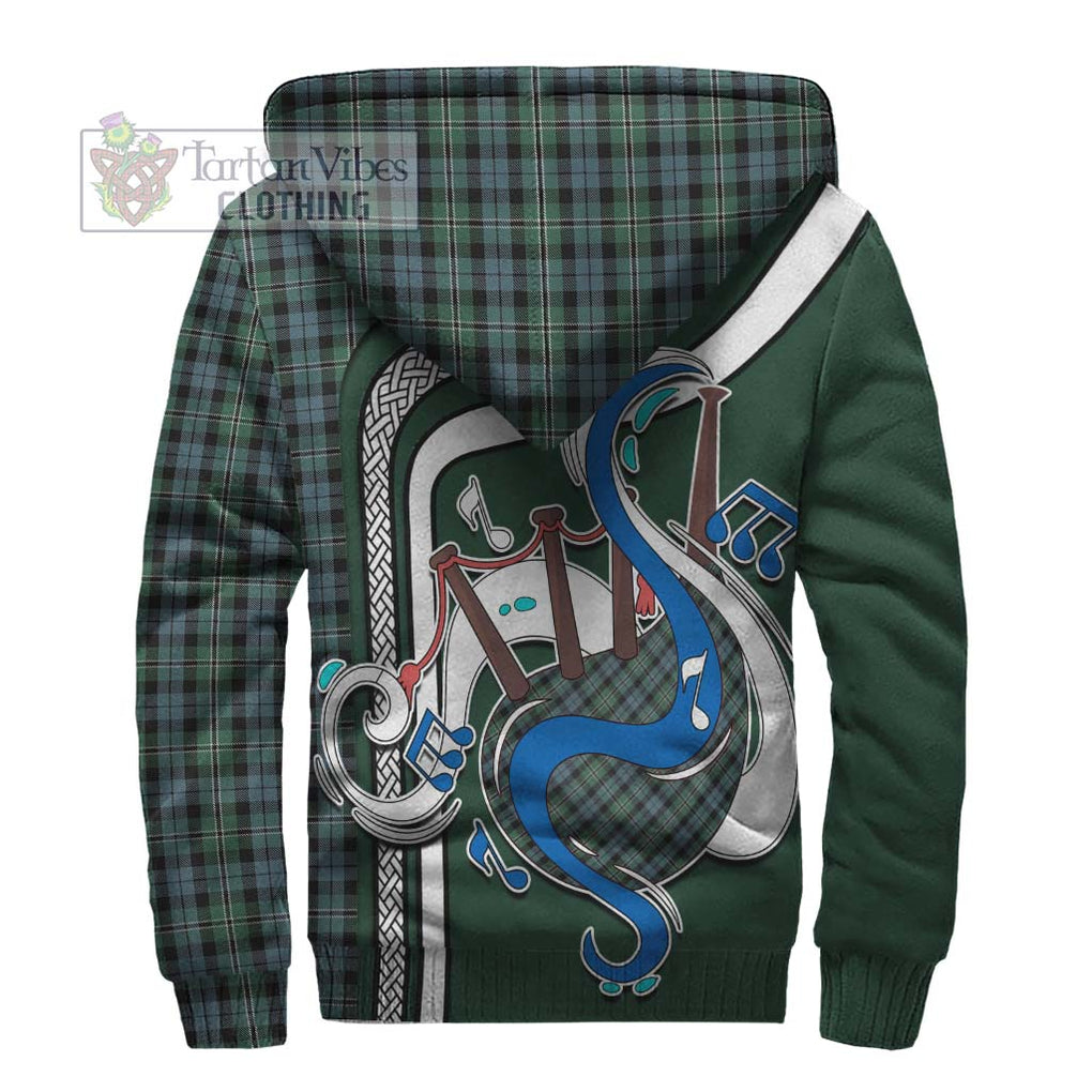 Melville Tartan Sherpa Hoodie with Epic Bagpipe Style - Tartanvibesclothing Shop