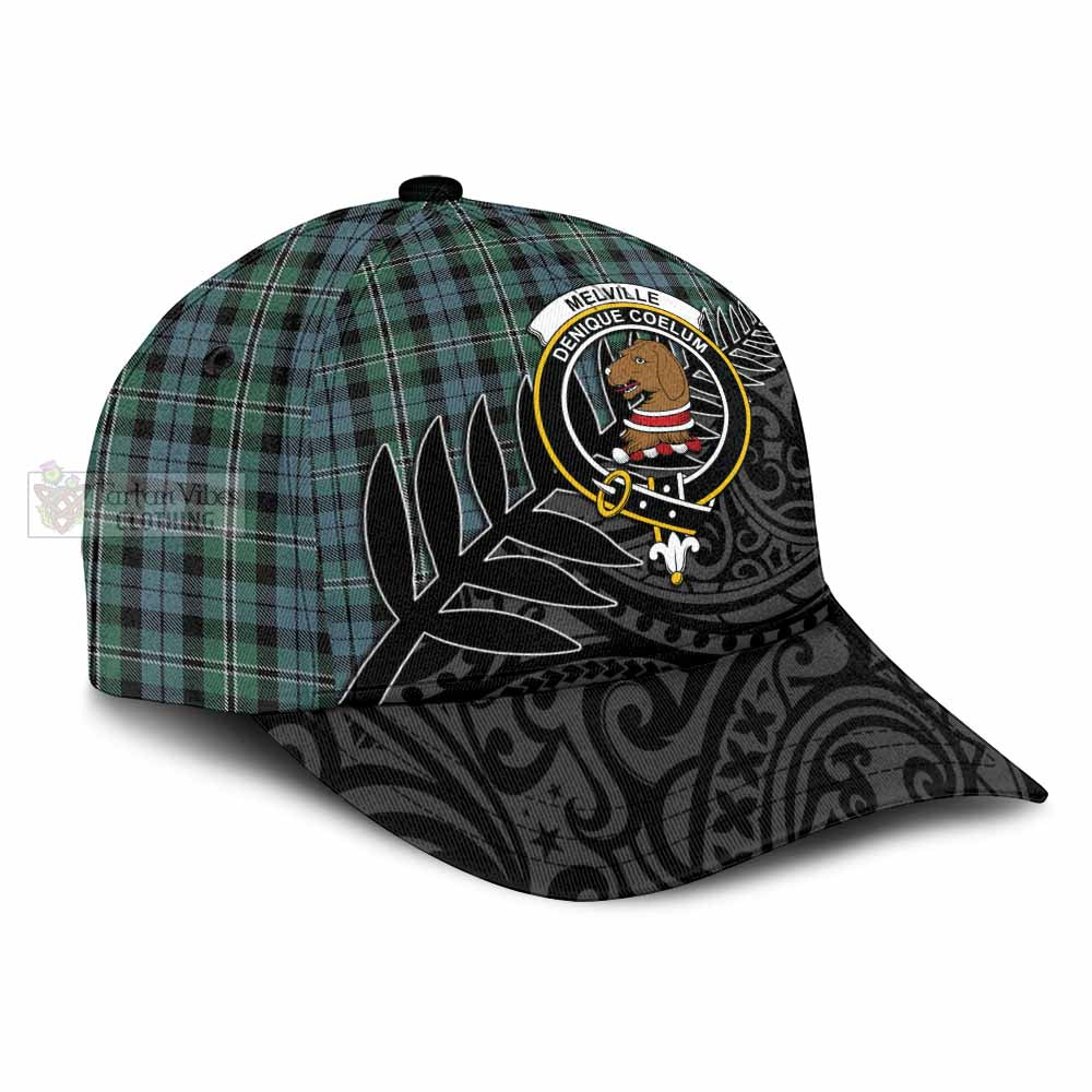 Tartan Vibes Clothing Melville Tartan Classic Cap with New Zealand Silver Fern Half Style