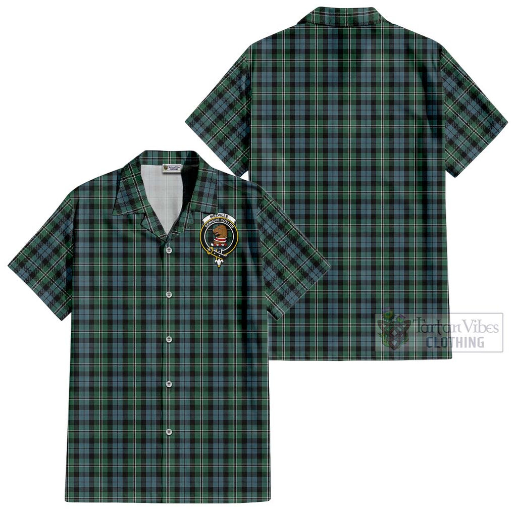 Melville Tartan Cotton Hawaiian Shirt with Family Crest Kid - Tartan Vibes Clothing