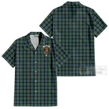 Melville Tartan Cotton Hawaiian Shirt with Family Crest