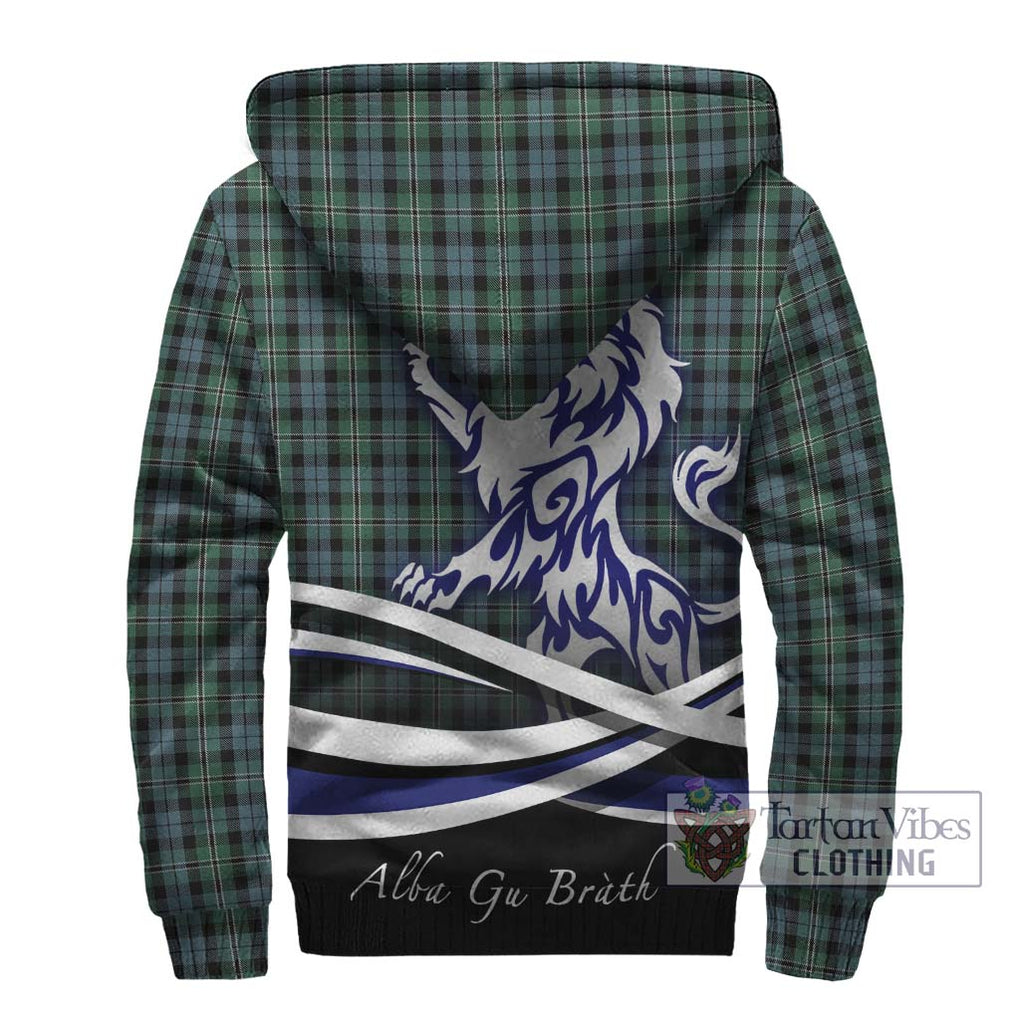 Melville Tartan Sherpa Hoodie with Alba Gu Brath Regal Lion Emblem - Tartanvibesclothing Shop