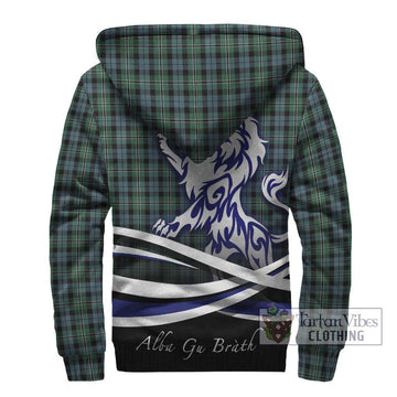 Melville Tartan Sherpa Hoodie with Alba Gu Brath Regal Lion Emblem