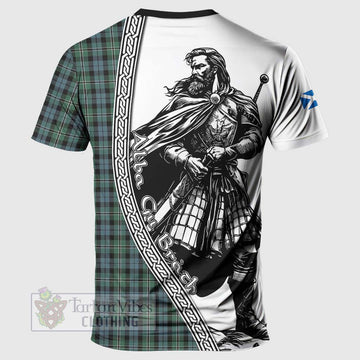 Melville Tartan Clan Crest T-Shirt with Highlander Warrior Celtic Style