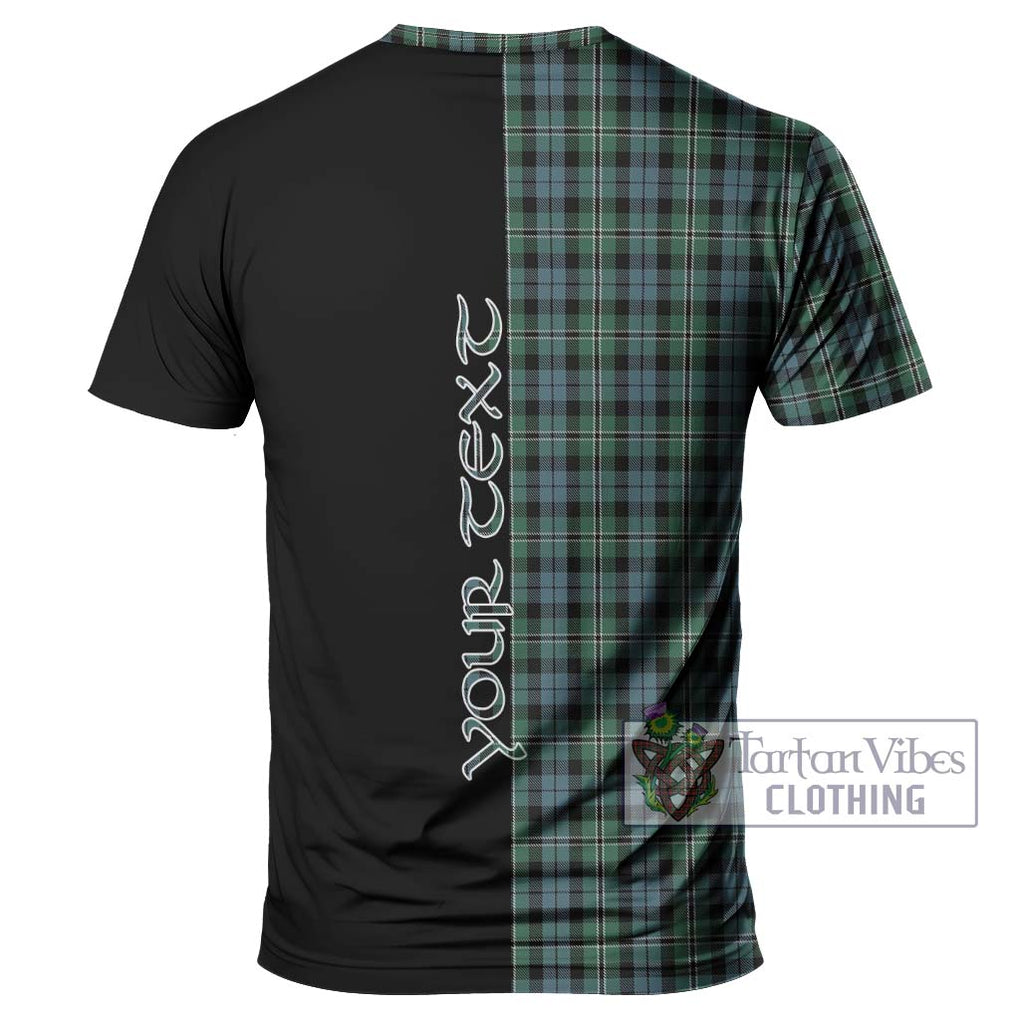 Melville Tartan T-Shirt with Family Crest and Half Of Me Style - Tartanvibesclothing Shop