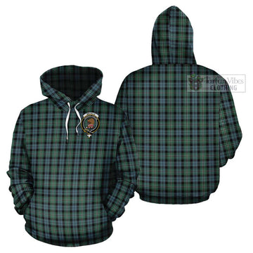 Melville Tartan Cotton Hoodie with Family Crest