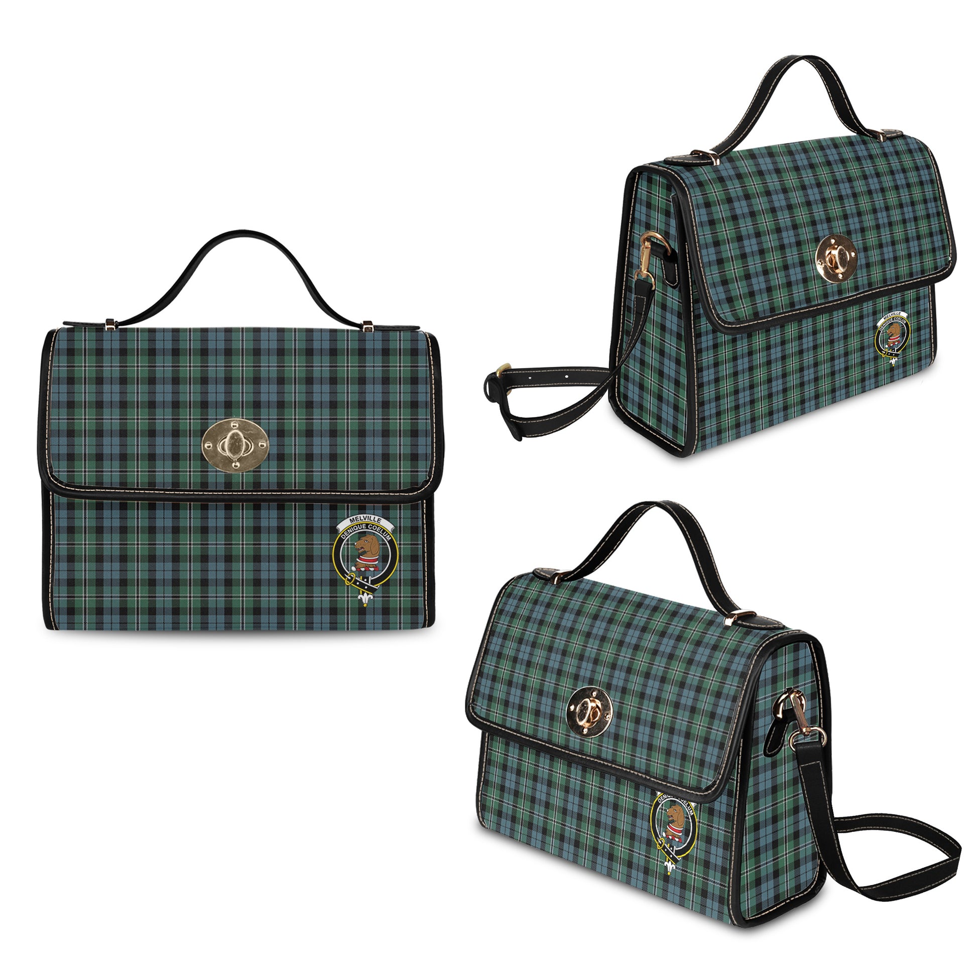 melville-tartan-leather-strap-waterproof-canvas-bag-with-family-crest