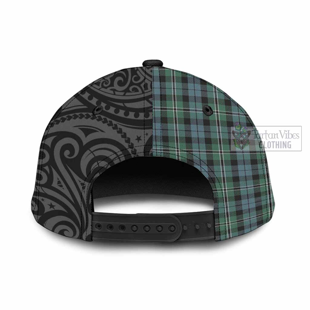 Tartan Vibes Clothing Melville Tartan Classic Cap with New Zealand Silver Fern Half Style