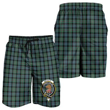 Melville Tartan Mens Shorts with Family Crest