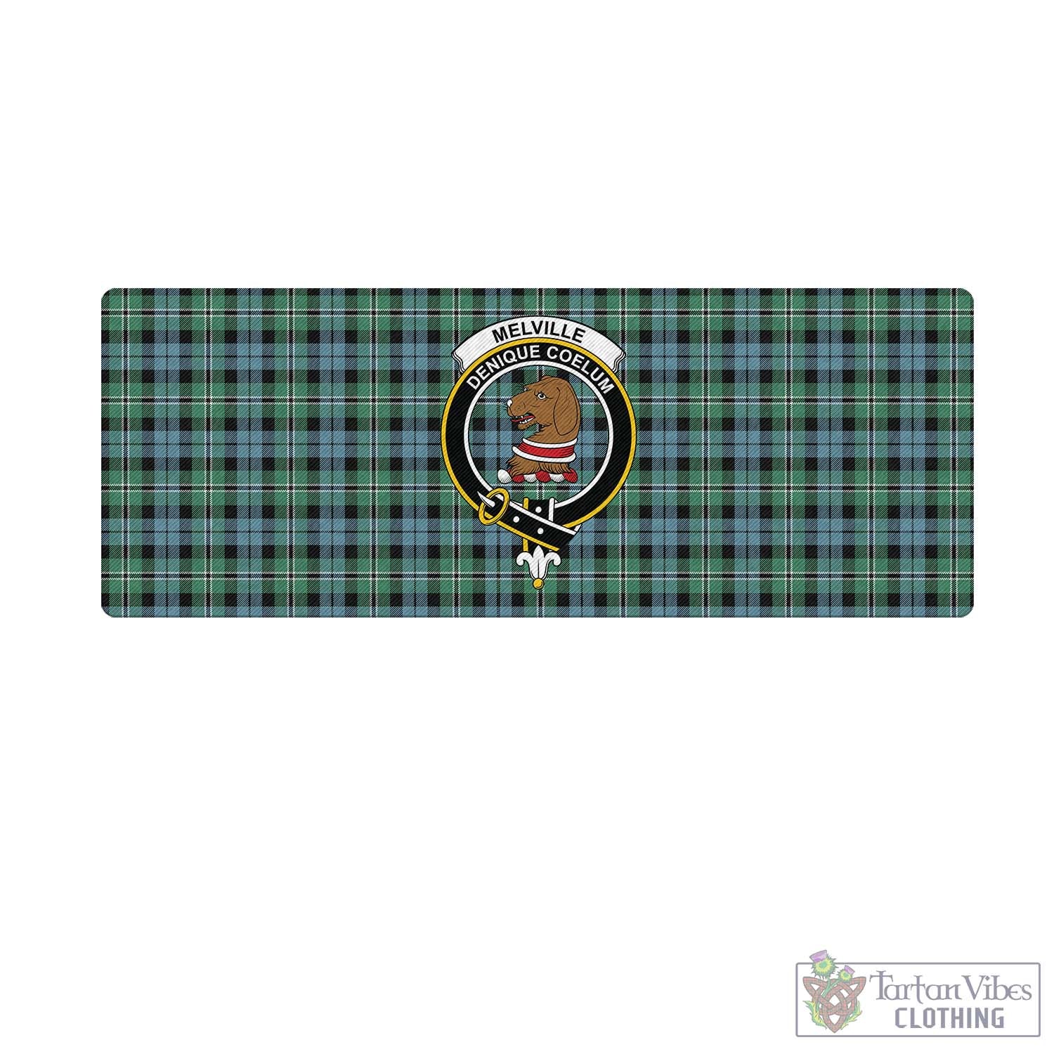 Tartan Vibes Clothing Melville Ancient Tartan Mouse Pad with Family Crest