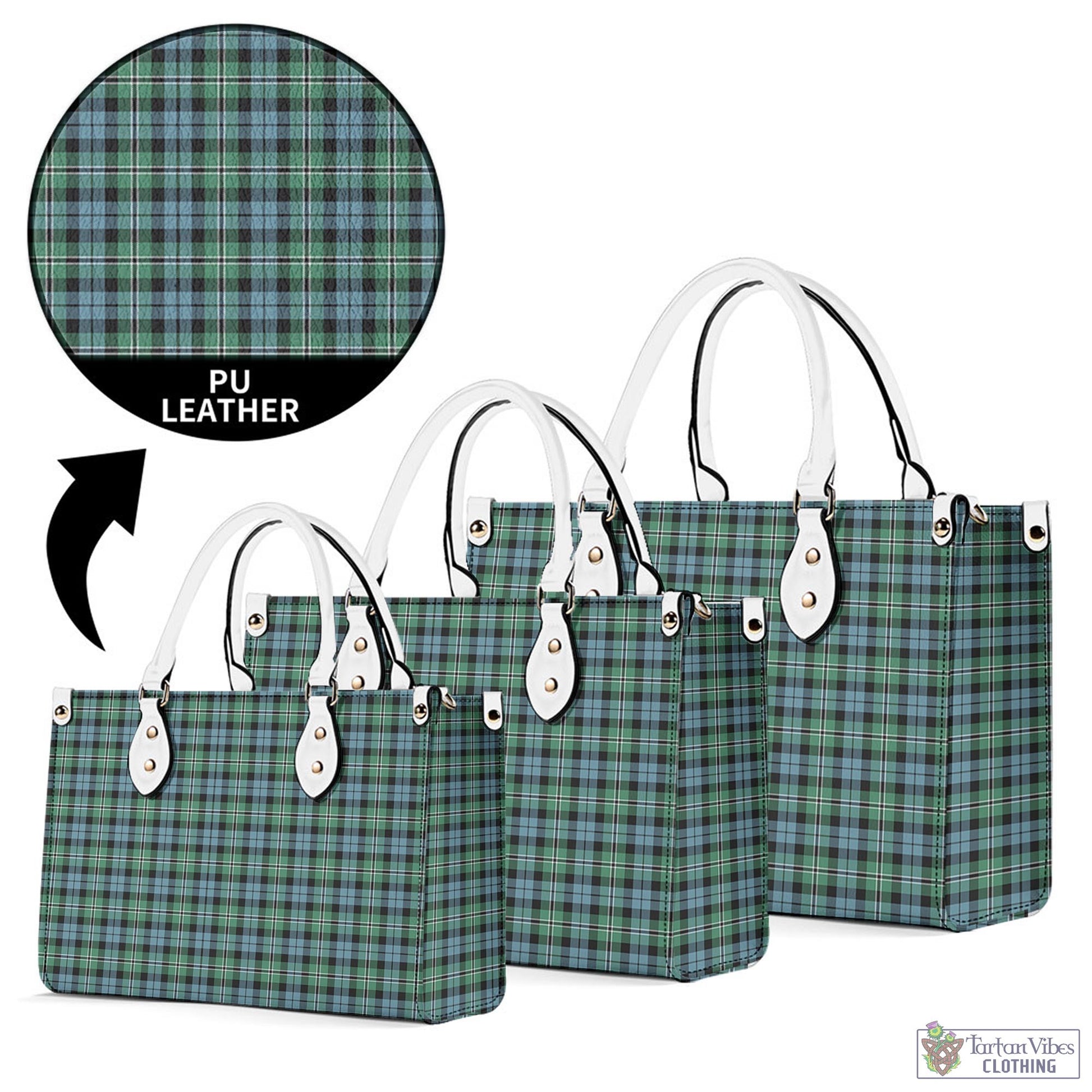 Tartan Vibes Clothing Melville Ancient Tartan Luxury Leather Handbags