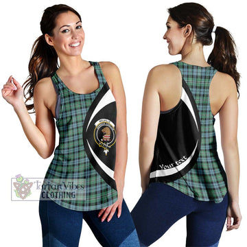 Melville Ancient Tartan Women's Racerback Tanks with Family Crest Circle Style