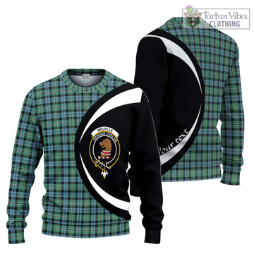 Melville Ancient Tartan Ugly Sweater with Family Crest Circle Style