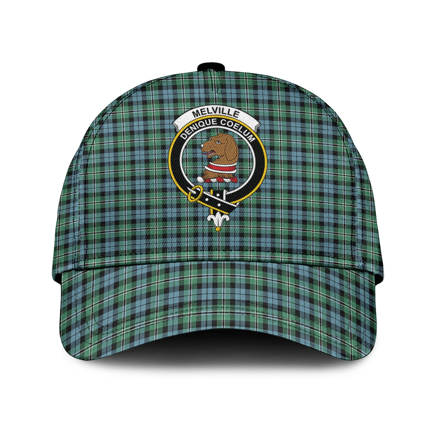 Melville Ancient Tartan Classic Cap with Family Crest Classic Cap Universal Fit - Tartan Vibes Clothing