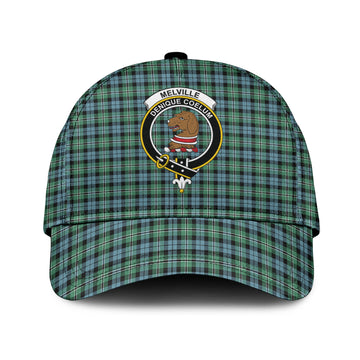 Melville Ancient Tartan Classic Cap with Family Crest