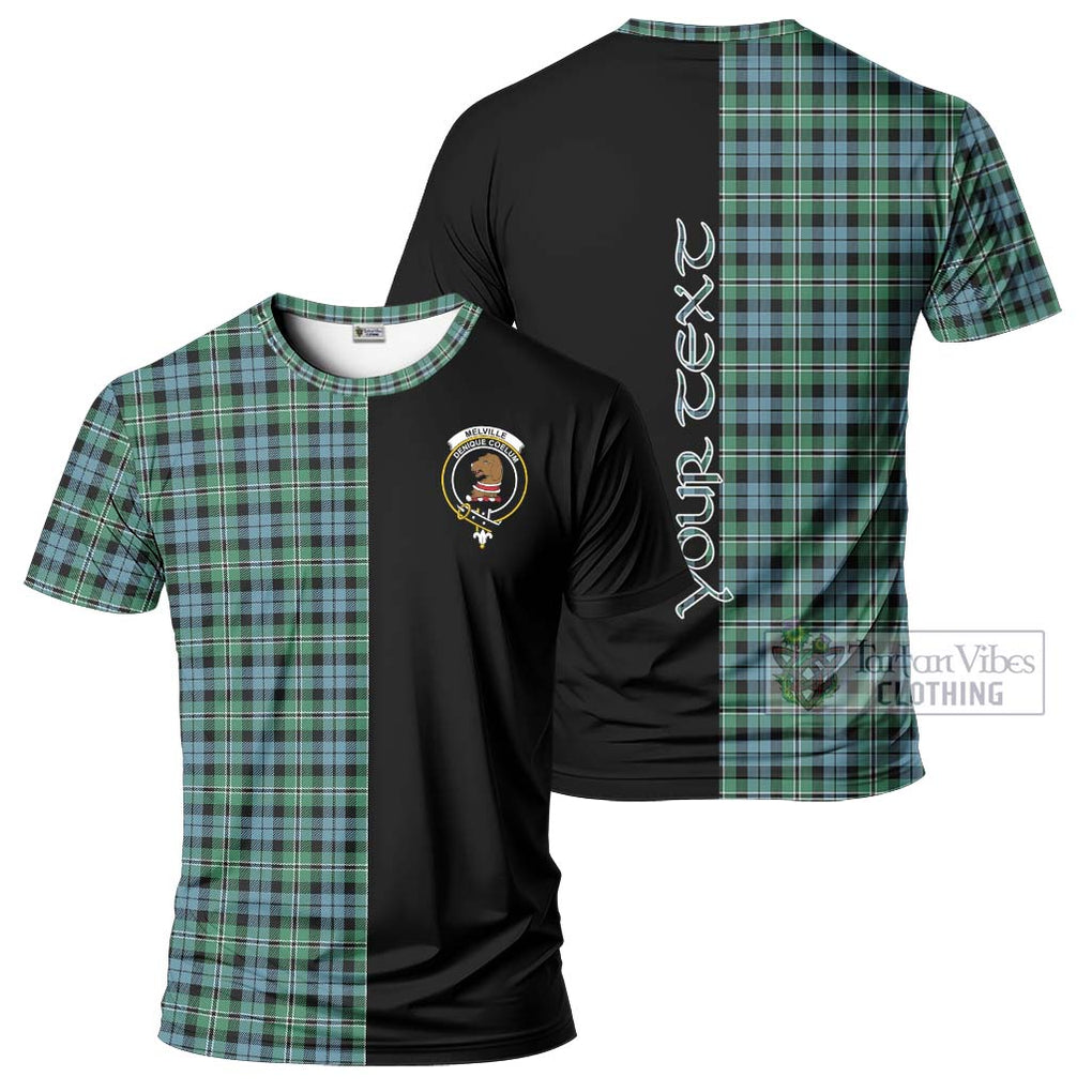 Melville Ancient Tartan T-Shirt with Family Crest and Half Of Me Style Kid's Shirt - Tartanvibesclothing Shop