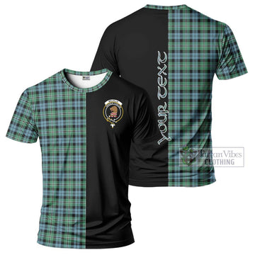 Melville Ancient Tartan T-Shirt with Family Crest and Half Of Me Style