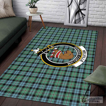 Melville Ancient Tartan Area Rug with Family Crest