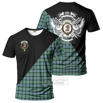 Melville Ancient Tartan T-Shirt with Family Crest and Military Logo Style