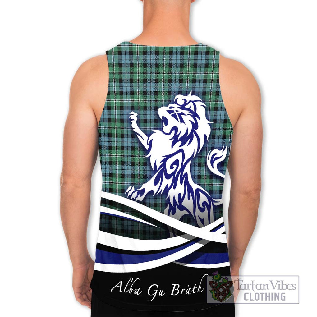 Melville Ancient Tartan Men's Tank Top with Alba Gu Brath Regal Lion Emblem - Tartanvibesclothing Shop