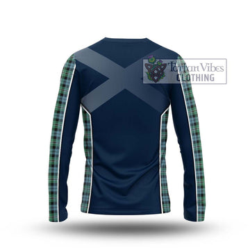 Melville Ancient Tartan Long Sleeve T-Shirt with Family Crest and Lion Rampant Vibes Sport Style