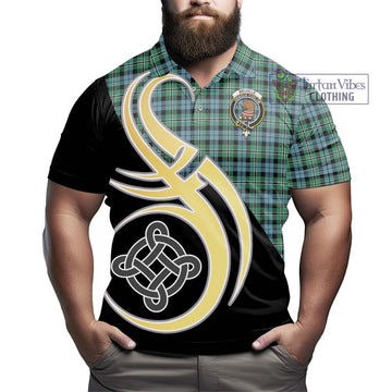 Melville Ancient Tartan Polo Shirt with Family Crest and Celtic Symbol Style