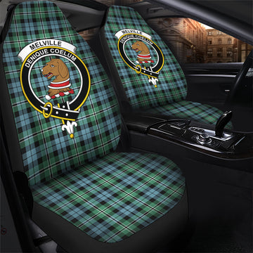 Melville Ancient Tartan Car Seat Cover with Family Crest