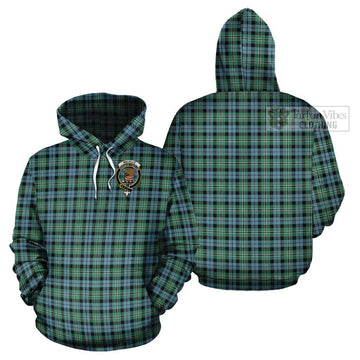 Melville Ancient Tartan Cotton Hoodie with Family Crest